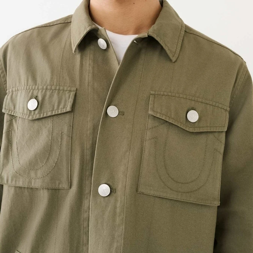 True Religion Military Green Jacket Size Small NWT